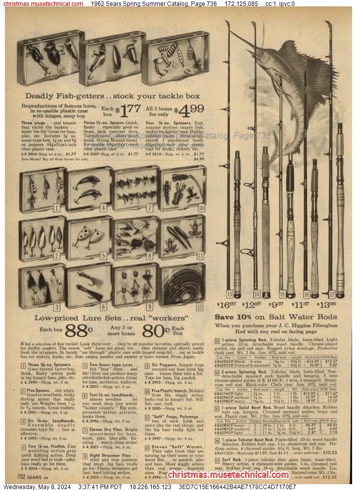 1962 Sears Spring Summer Catalog, Page 736