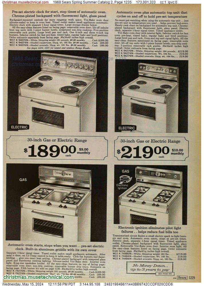 1968 Sears Spring Summer Catalog 2, Page 1235