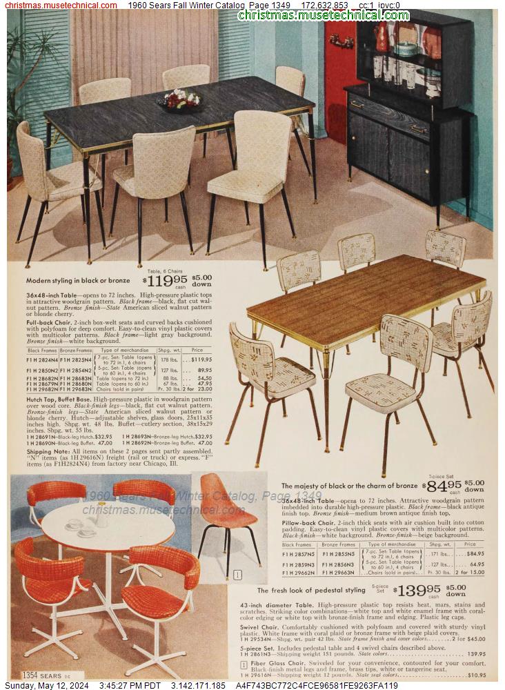1960 Sears Fall Winter Catalog, Page 1349