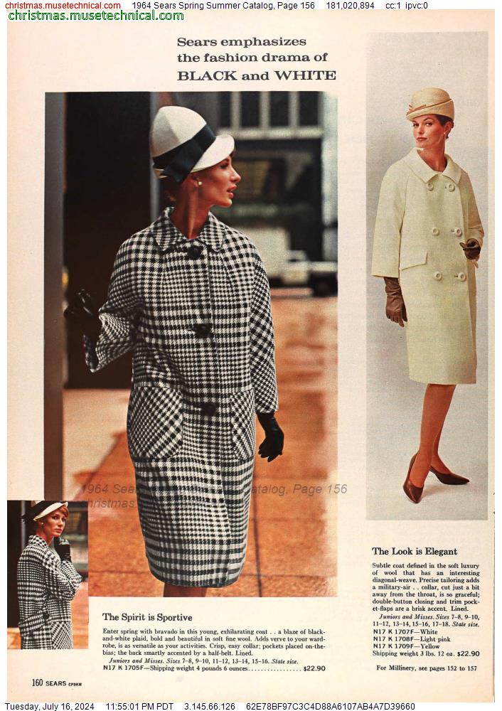 1964 Sears Spring Summer Catalog, Page 156