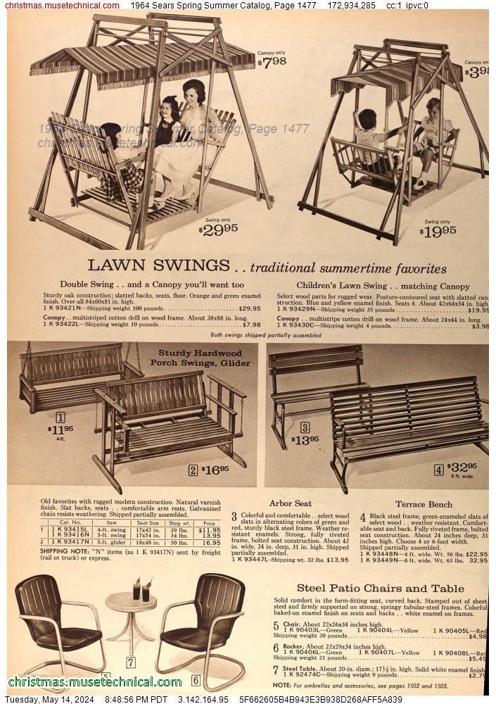 1964 Sears Spring Summer Catalog, Page 1477