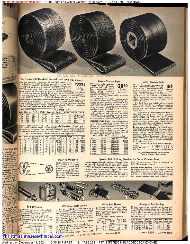 1946 Sears Fall Winter Catalog, Page 1025