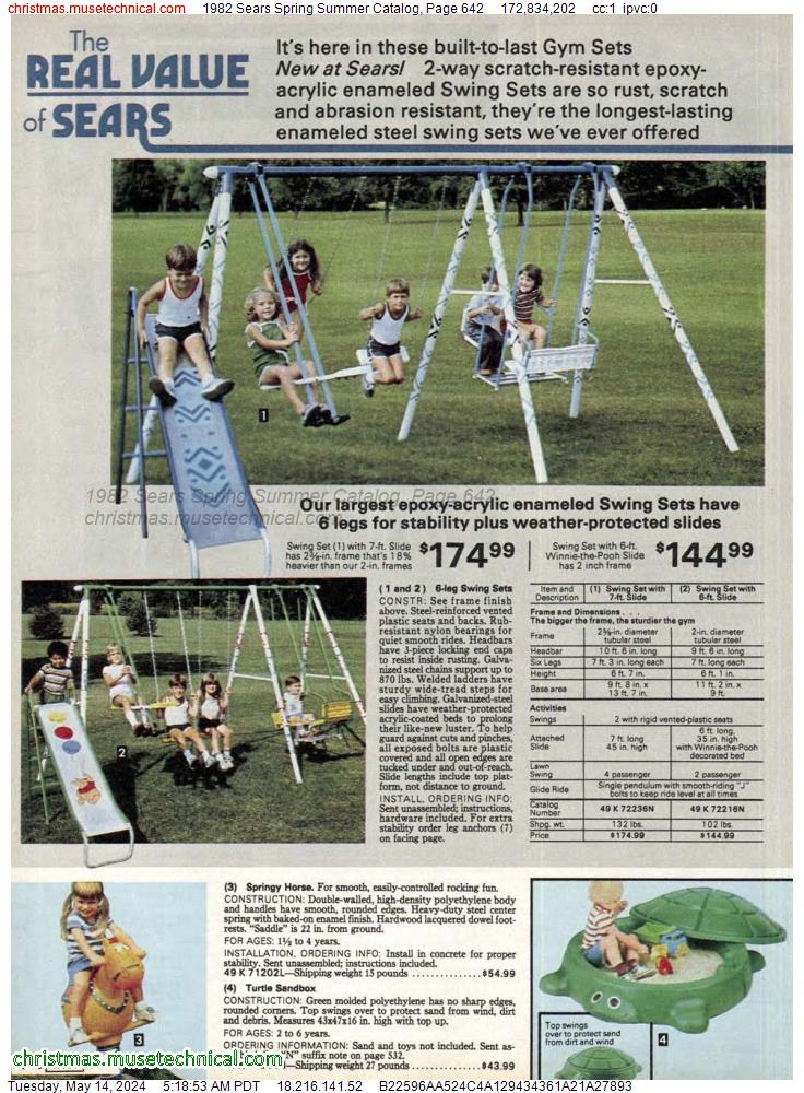 1982 Sears Spring Summer Catalog, Page 642