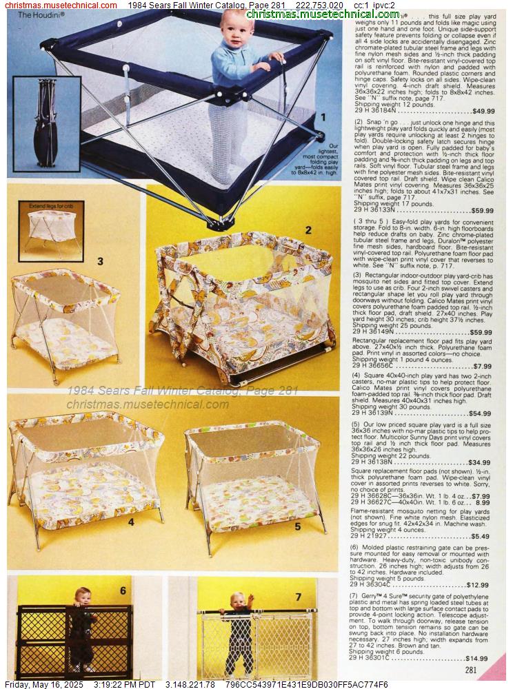 1984 Sears Fall Winter Catalog, Page 281