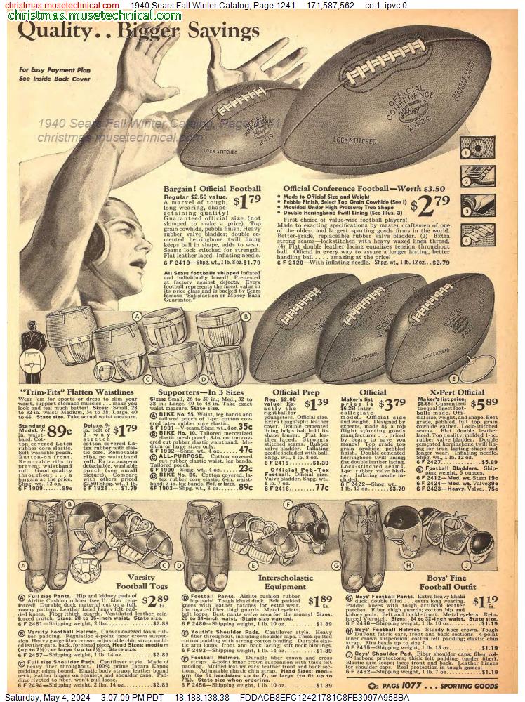 1940 Sears Fall Winter Catalog, Page 1241