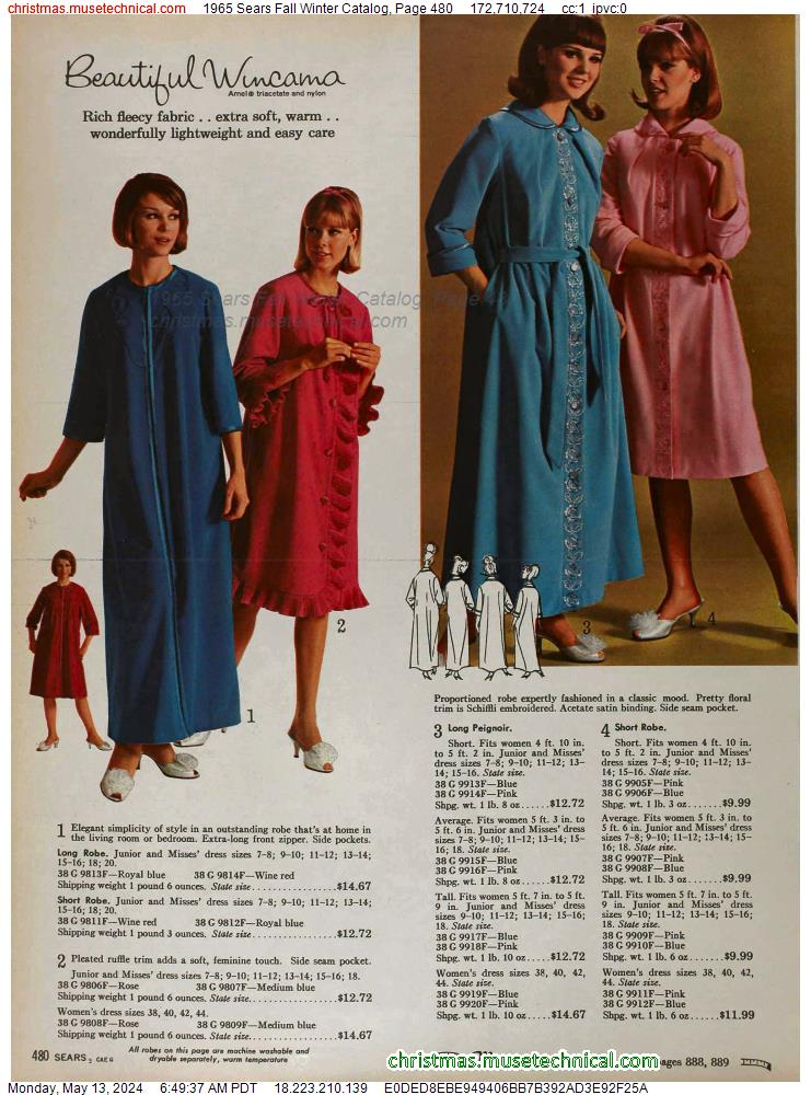 1965 Sears Fall Winter Catalog, Page 480