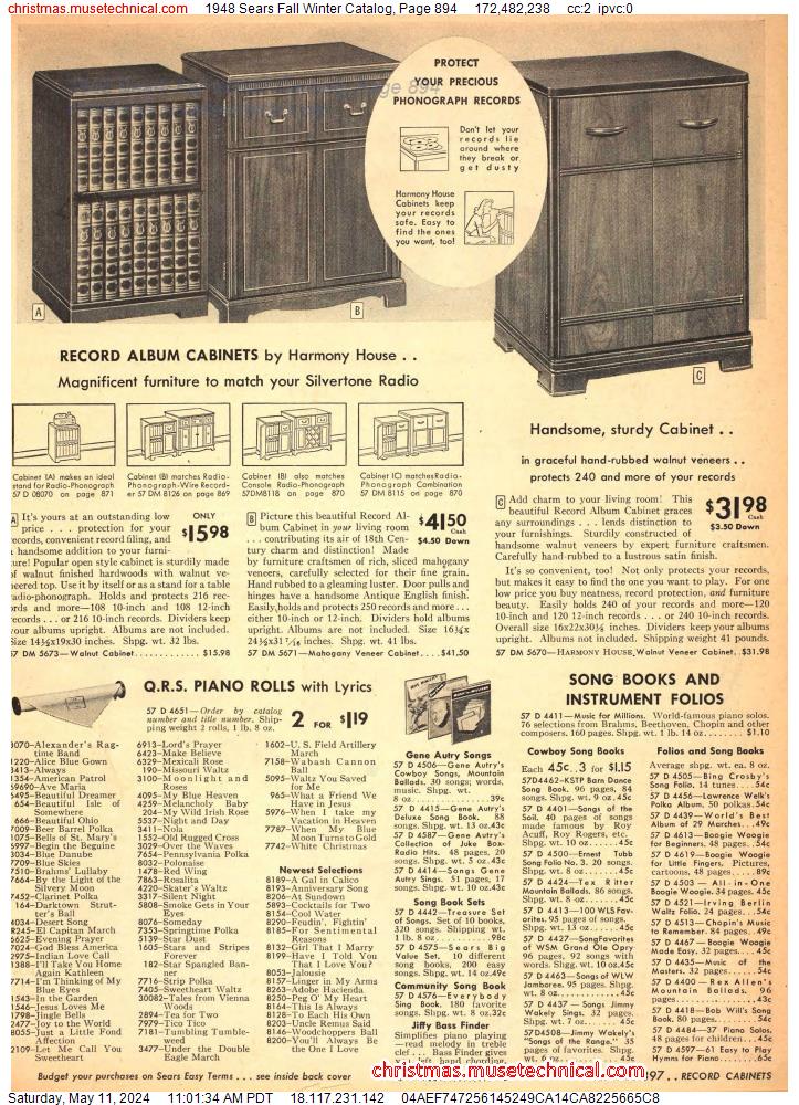 1948 Sears Fall Winter Catalog, Page 894