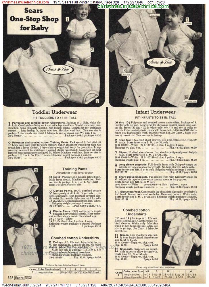 1975 Sears Fall Winter Catalog, Page 328