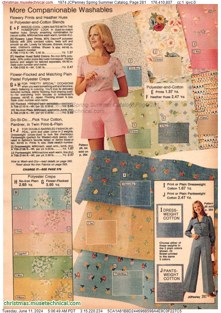 1974 JCPenney Spring Summer Catalog, Page 281