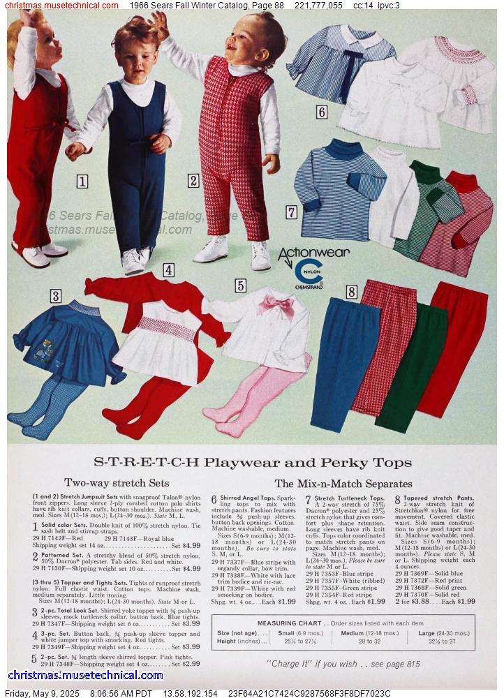 1966 Sears Fall Winter Catalog, Page 88