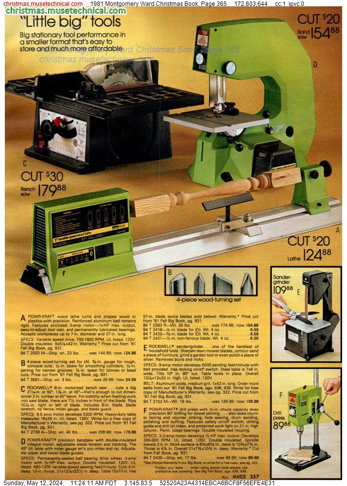 1981 Montgomery Ward Christmas Book, Page 365