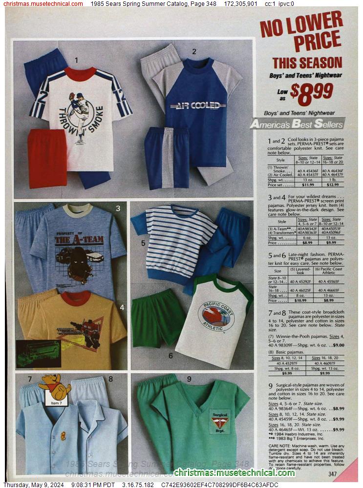1985 Sears Spring Summer Catalog, Page 348
