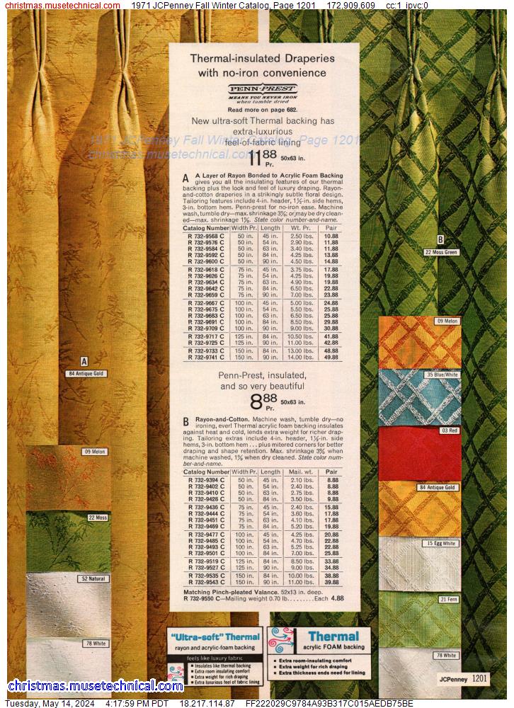1971 JCPenney Fall Winter Catalog, Page 1201