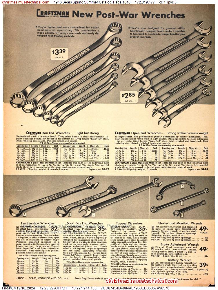 1946 Sears Spring Summer Catalog, Page 1046