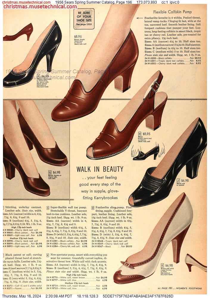 1956 Sears Spring Summer Catalog, Page 196