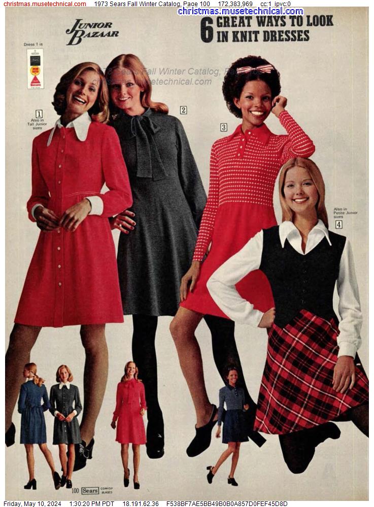 1973 Sears Fall Winter Catalog, Page 100