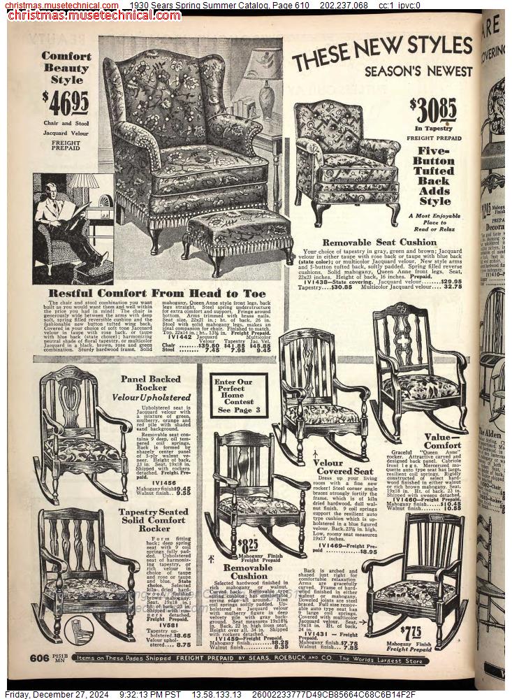 1930 Sears Spring Summer Catalog, Page 610