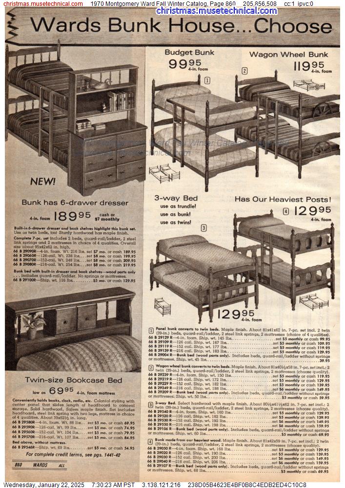 1970 Montgomery Ward Fall Winter Catalog, Page 860