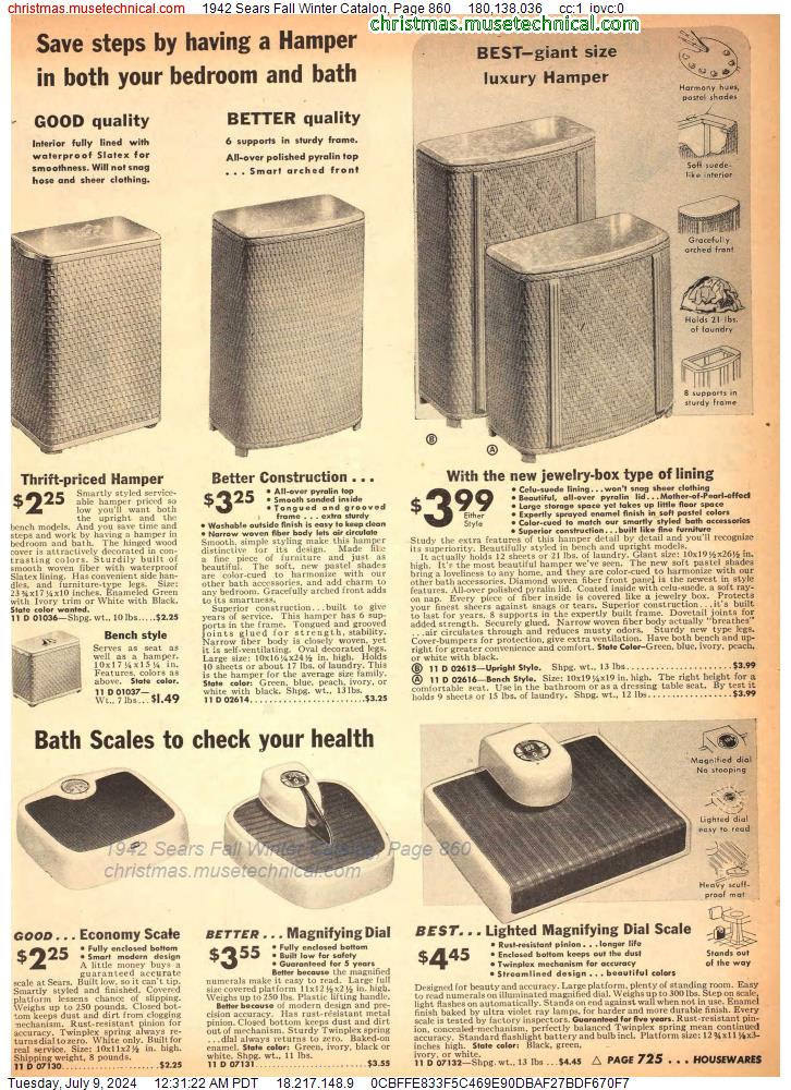 1942 Sears Fall Winter Catalog, Page 860