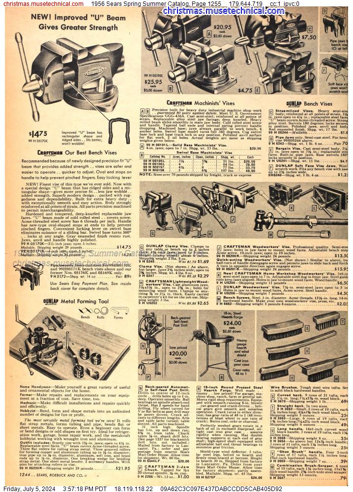 1956 Sears Spring Summer Catalog, Page 1255