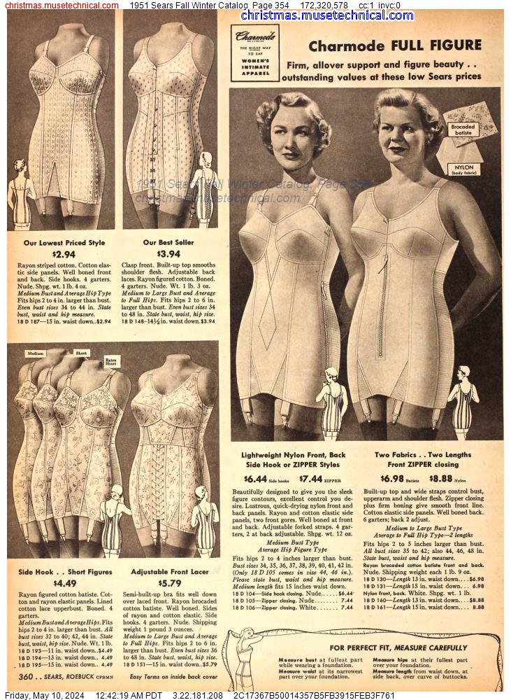 1951 Sears Fall Winter Catalog, Page 354