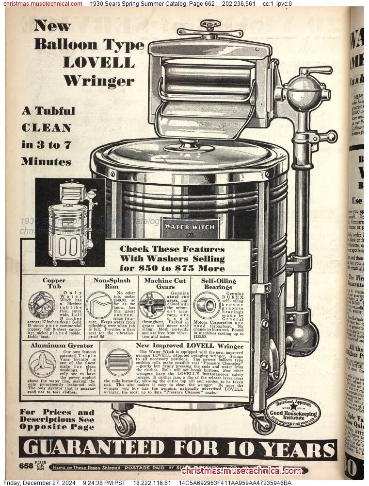 1930 Sears Spring Summer Catalog, Page 662