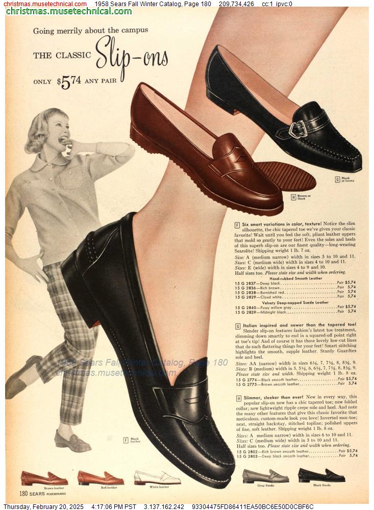 1958 Sears Fall Winter Catalog, Page 180