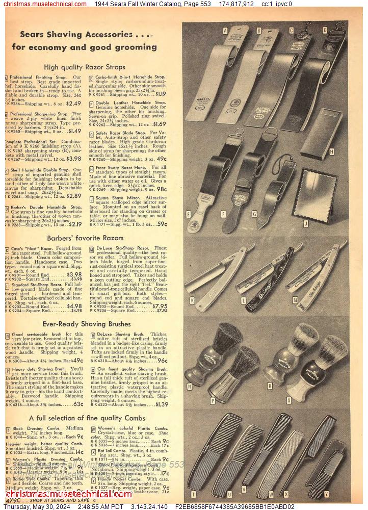 1944 Sears Fall Winter Catalog, Page 553