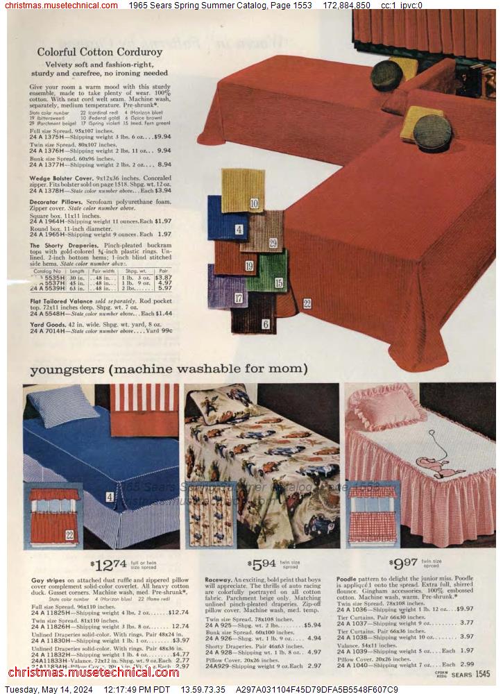 1965 Sears Spring Summer Catalog, Page 1553