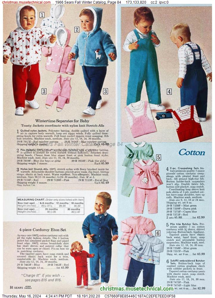 1966 Sears Fall Winter Catalog, Page 84