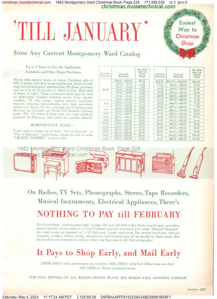 1962 Montgomery Ward Christmas Book, Page 229