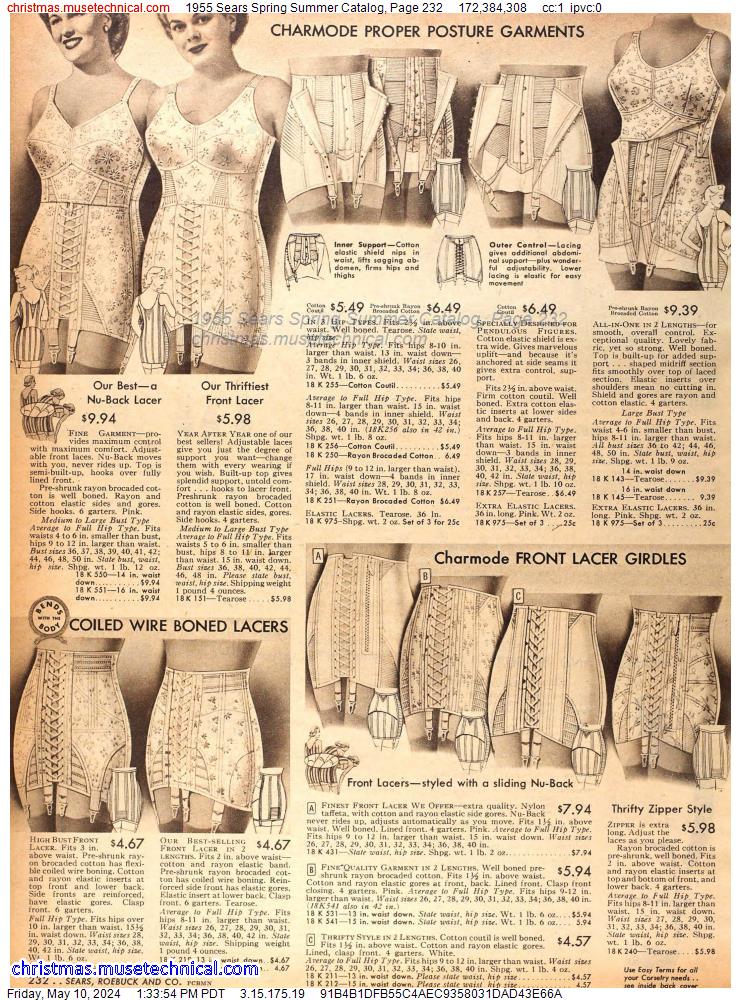 1955 Sears Spring Summer Catalog, Page 232
