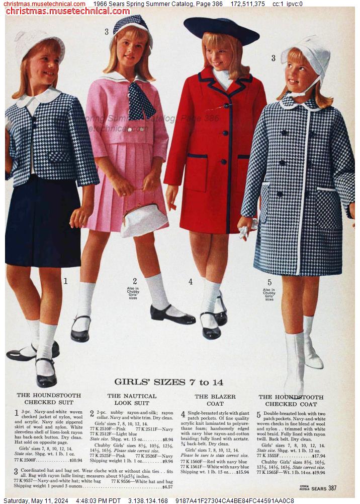 1966 Sears Spring Summer Catalog, Page 386