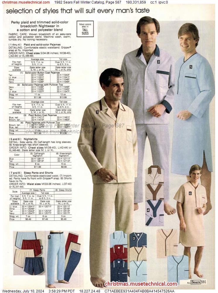 1982 Sears Fall Winter Catalog, Page 587