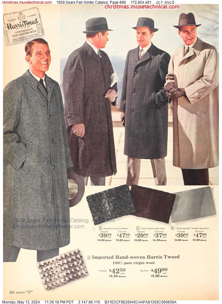 1959 Sears Fall Winter Catalog, Page 666