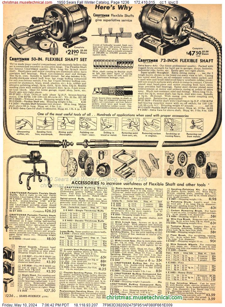 1950 Sears Fall Winter Catalog, Page 1236