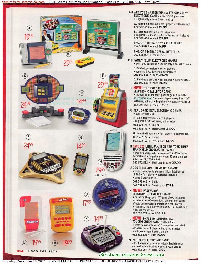 2008 Sears Christmas Book (Canada), Page 882