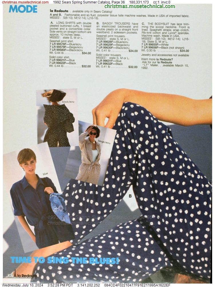 1992 Sears Spring Summer Catalog, Page 36