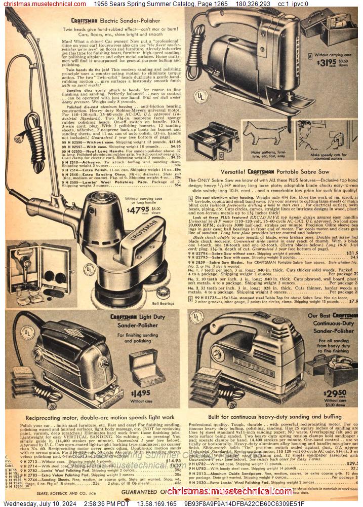 1956 Sears Spring Summer Catalog, Page 1265