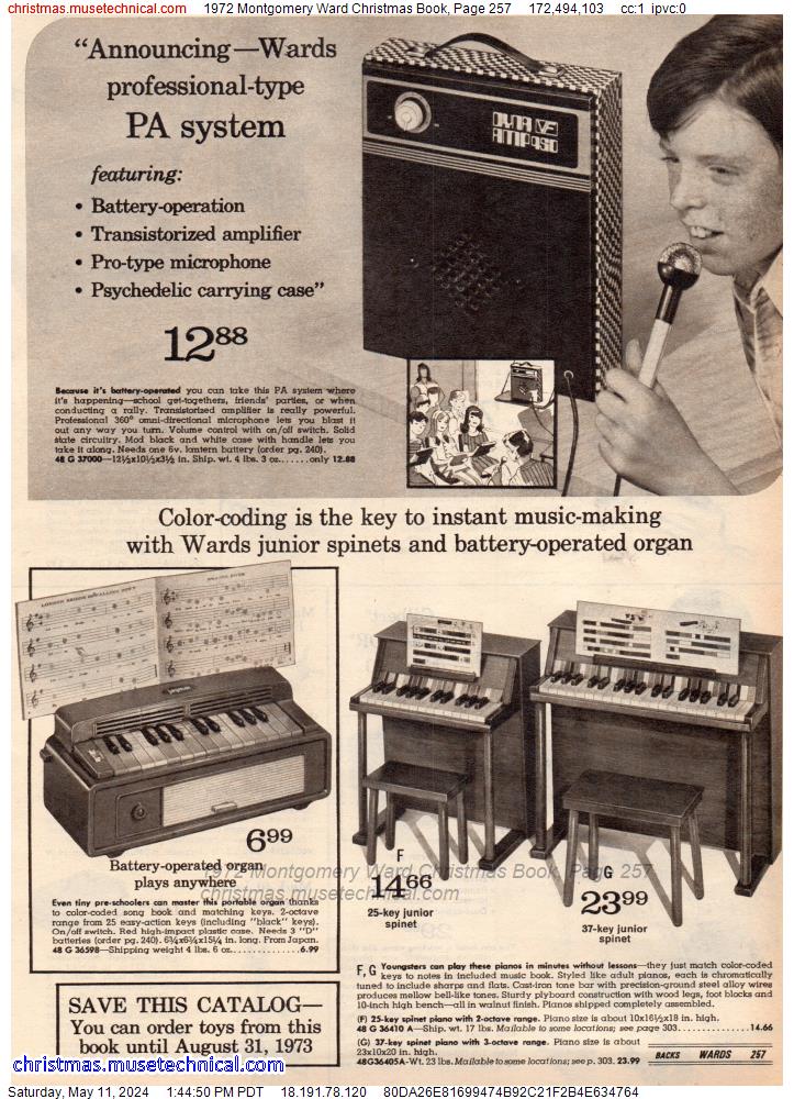 1972 Montgomery Ward Christmas Book, Page 257