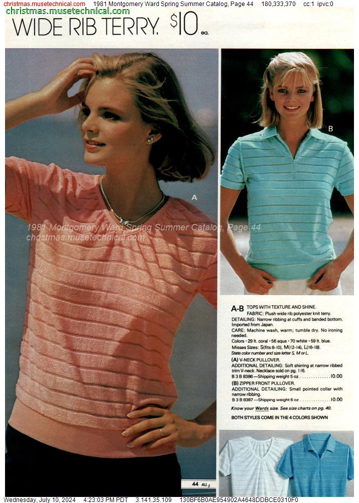 1981 Montgomery Ward Spring Summer Catalog, Page 44