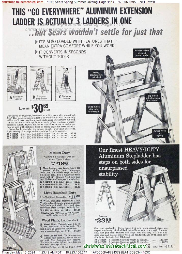 1972 Sears Spring Summer Catalog, Page 1114