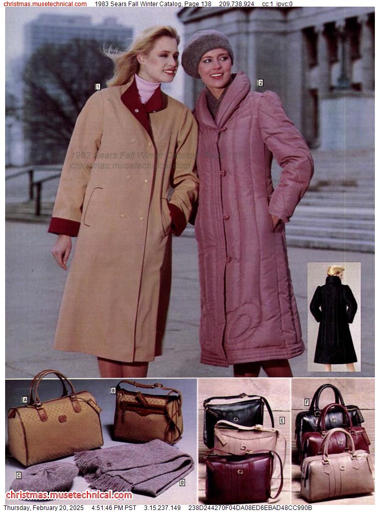 1983 Sears Fall Winter Catalog, Page 138