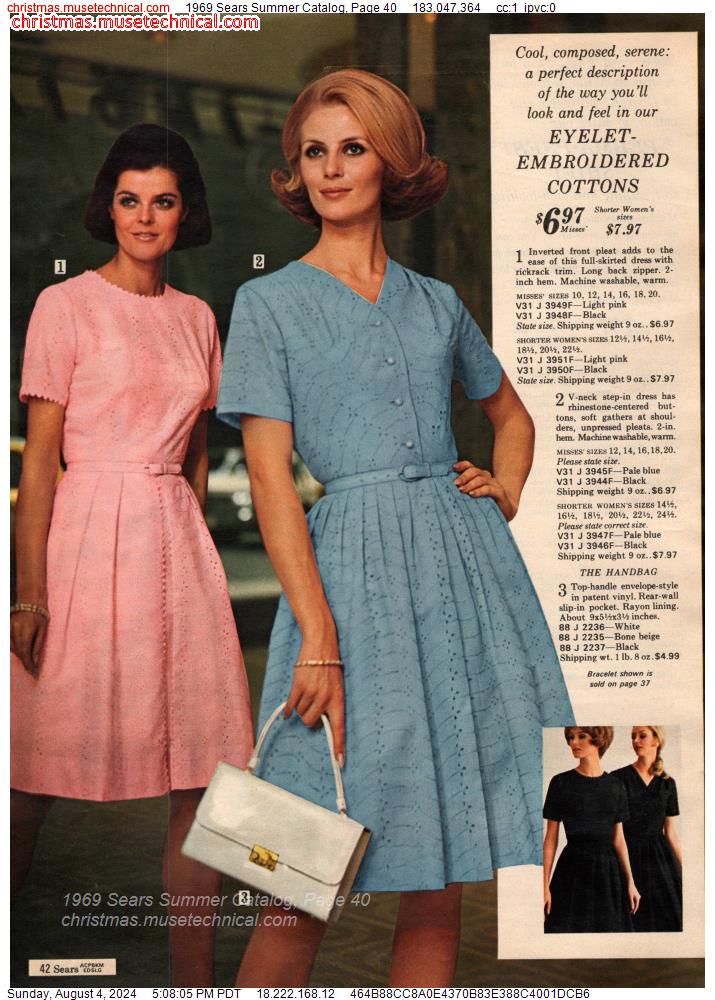 1969 Sears Summer Catalog, Page 40