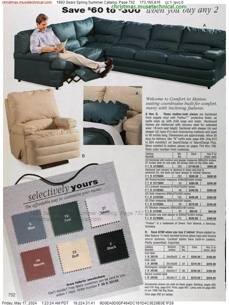 1993 Sears Spring Summer Catalog, Page 752
