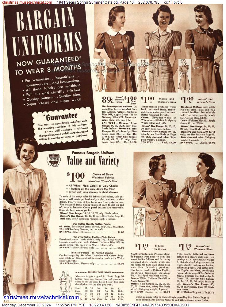 1941 Sears Spring Summer Catalog, Page 46