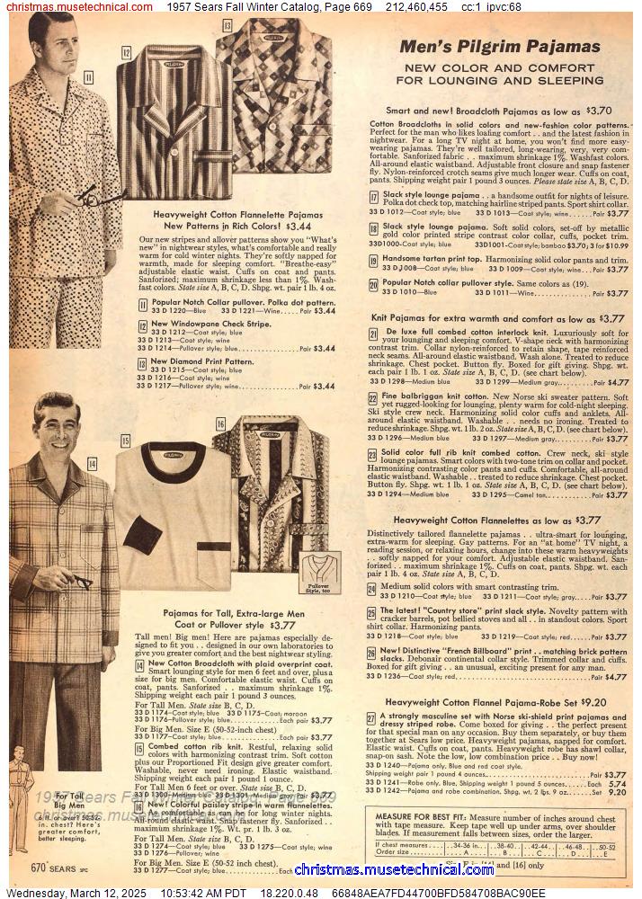 1957 Sears Fall Winter Catalog, Page 669