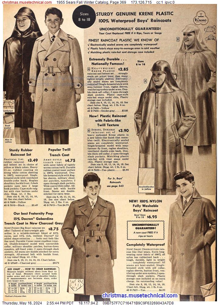 1955 Sears Fall Winter Catalog, Page 369