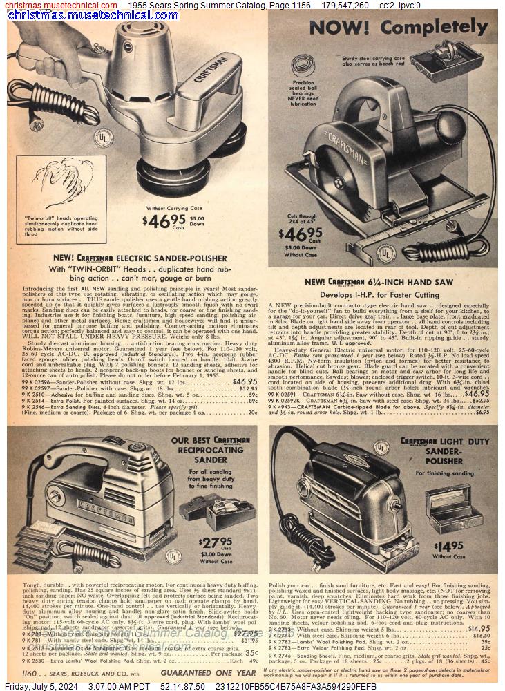 1955 Sears Spring Summer Catalog, Page 1156