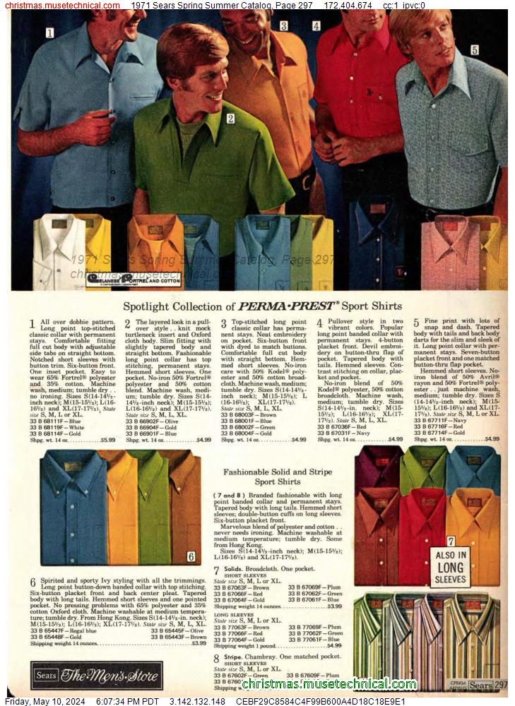 1971 Sears Spring Summer Catalog, Page 297